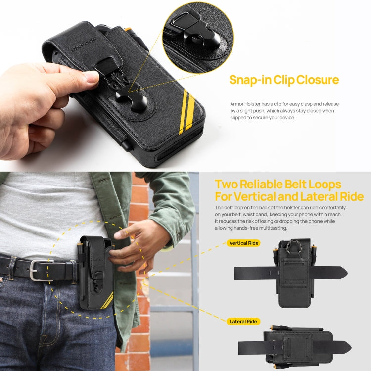 Ulefone Armor Holster Multi-Purpose Phone Pouch Waist Bag – Durable Build, Easy to Use, For Ulefone Armor 26 Ultra, For Ulefone Armor 24