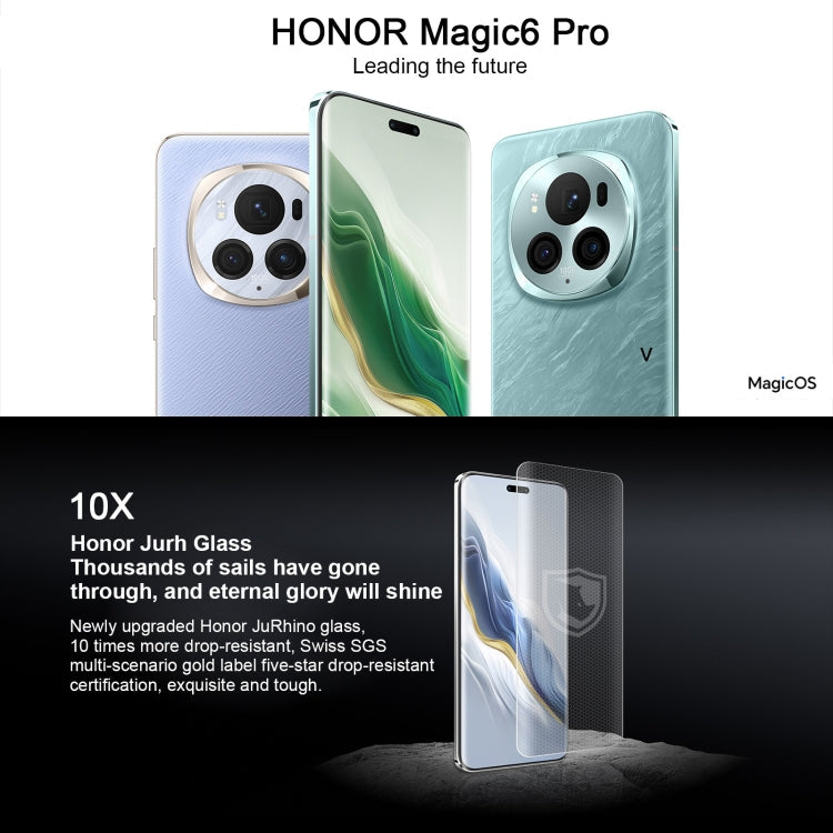 Honor Magic6 Pro, 6.8 inch Magic OS 8.0 Snapdragon 8 Gen 3 Octa Core up to 3.3GHz, Network: 5G, OTG, NFC, Support Google Play, 12GB+256GB, 16GB+512GB, 16GB+1TB
