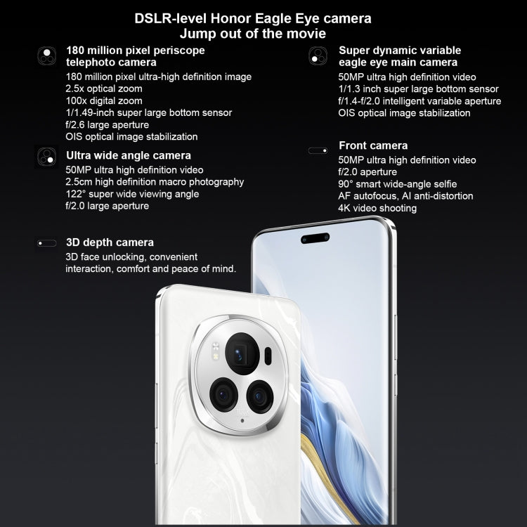 Honor Magic6 Pro, 6.8 inch Magic OS 8.0 Snapdragon 8 Gen 3 Octa Core up to 3.3GHz, Network: 5G, OTG, NFC, Support Google Play, 12GB+256GB, 16GB+512GB, 16GB+1TB