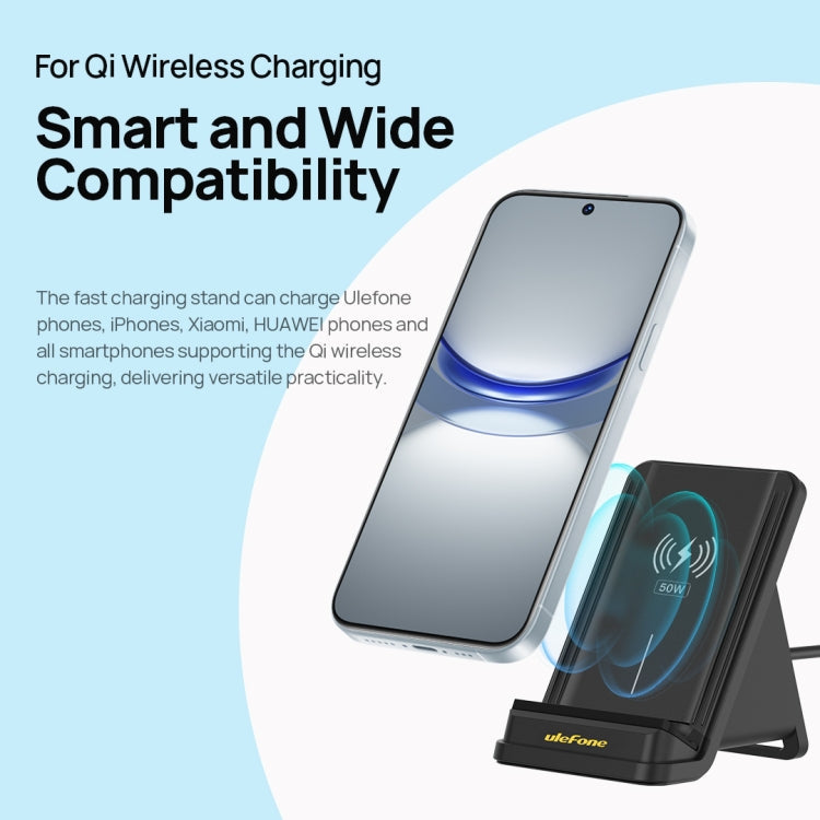 Ulefone WCS01 50W Air-cooled Wireless Charger Stand, WCS01 – TPU