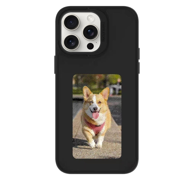 NFC Four-Color E-ink Screen DIY Phone Case, For iPhone 14 Pro Max, For iPhone 13 For iPhone 14 Pro Max Black