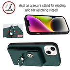 Organ Card Bag Ring Holder Phone Case with Long Lanyard, For iPhone 13, For iPhone 13 mini, For iPhone 12, For iPhone 12 Pro Max