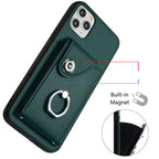 Organ Card Bag Ring Holder Phone Case with Long Lanyard, For iPhone 11 Pro, For iPhone X / XS, For iPhone XR, For iPhone XS Max
