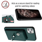 Organ Card Bag Ring Holder Phone Case with Long Lanyard, For iPhone 11 Pro, For iPhone X / XS, For iPhone XR, For iPhone XS Max