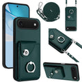 Organ Card Bag Ring Holder Phone Case with Long Lanyard, For iPhone Air, For iPhone 16 Pro Max, For iPhone 16 Pro, For iPhone 16 Plus For iPhone Air Green