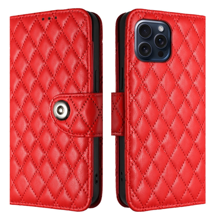 Rhombic Texture Flip Leather Phone Case with Lanyard, For iPhone 14 Pro Max, For iPhone SE 2022 / 2020 / 8 / 7, For iPhone 13 Pro Max, For iPhone 13 Pro