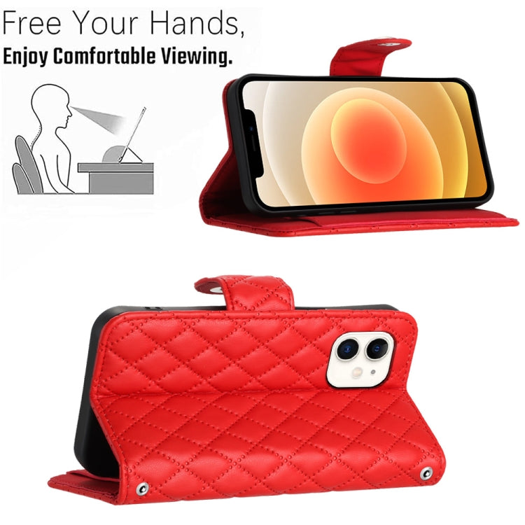 Rhombic Texture Flip Leather Phone Case with Lanyard, For iPhone 11, For iPhone 11 Pro, For iPhone XS / X, For iPhone XR