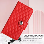 Rhombic Texture Flip Leather Phone Case with Lanyard, For iPhone 16, For iPhone 15 Pro Max, For iPhone 15 Pro, For iPhone 15 Plus