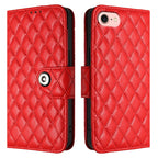 Rhombic Texture Flip Leather Phone Case with Lanyard, For iPhone SE 2024, For iPhone 16 Pro Max, For iPhone 16 Pro, For iPhone 16 Plus