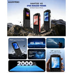 HAMTOD H3 Rugged Phone, 2.8 inch T107 ARM CortexTM A7 Quad-core 1.0GHz, Network: 4G, VoLTE, BT, SOS, EU Version