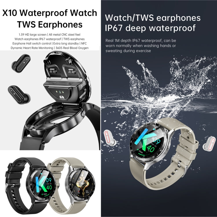 X10 Smart Watch – 1.39" Screen, Heart Rate Monitoring, NFC