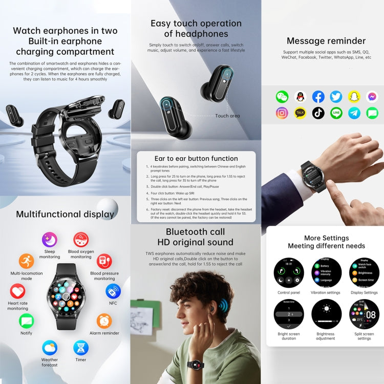 X10 Smart Watch – 1.39" Screen, Heart Rate Monitoring, NFC
