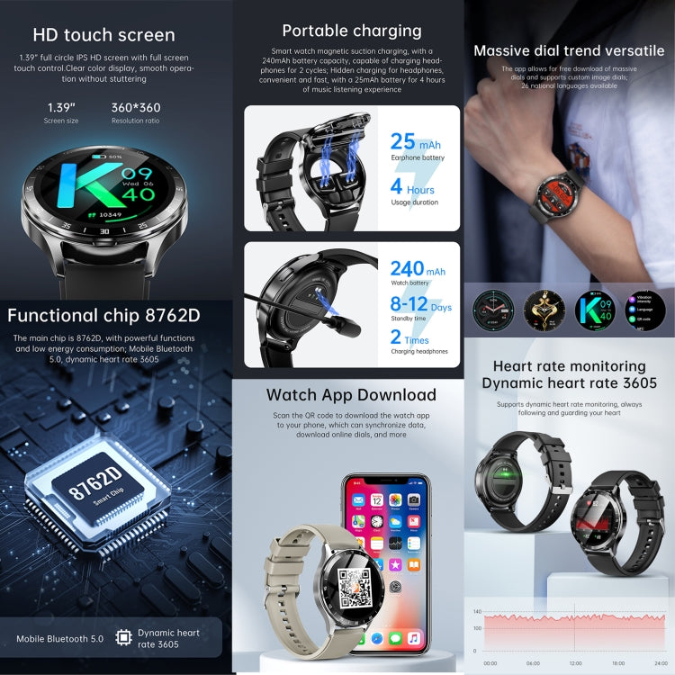 X10 Smart Watch – 1.39" Screen, Heart Rate Monitoring, NFC