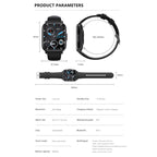 Watch – 1.83" Screen, Blood Pressure Monitoring, Heart Rate Monitoring