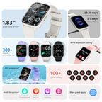 Watch – 1.83" Screen, Blood Pressure Monitoring, Heart Rate Monitoring