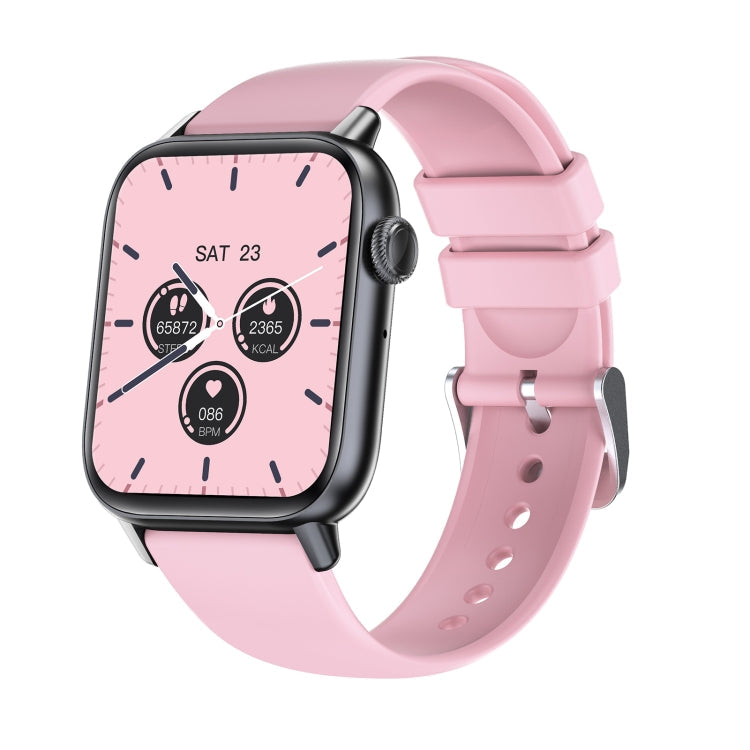 QS08 Watch – 1.83" Screen, Blood Pressure Monitoring, Heart Rate Monitoring Black+Pink