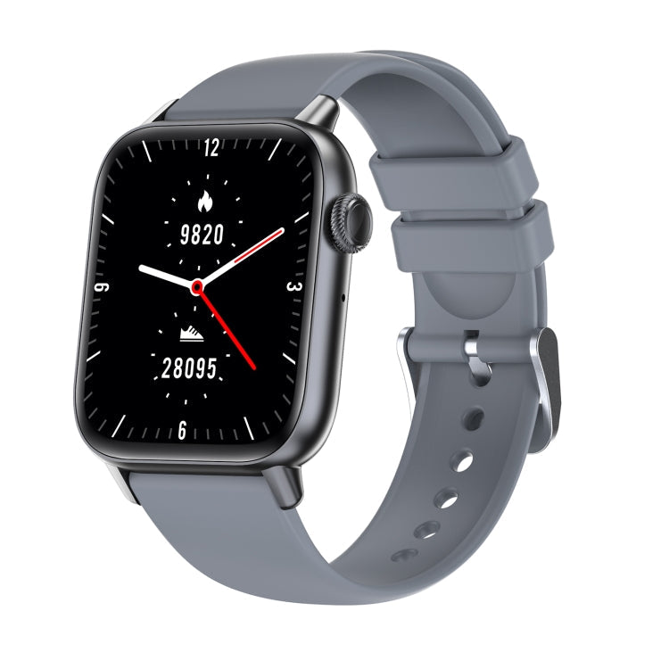 QS08 Watch – 1.83" Screen, Blood Pressure Monitoring, Heart Rate Monitoring Black+Grey