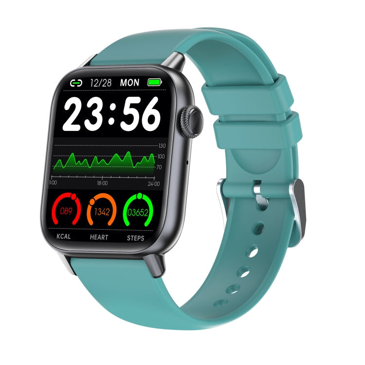 QS08 Watch – 1.83" Screen, Blood Pressure Monitoring, Heart Rate Monitoring Black+Green