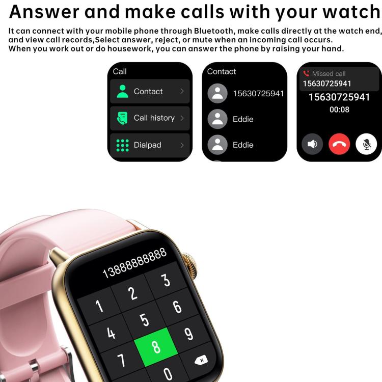 QS08 Watch – 1.83" Screen, Blood Pressure Monitoring, Heart Rate Monitoring