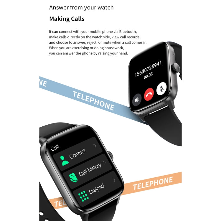 QS11 Watch – 1.91" Screen, Blood Pressure Monitoring, Heart Rate Monitoring