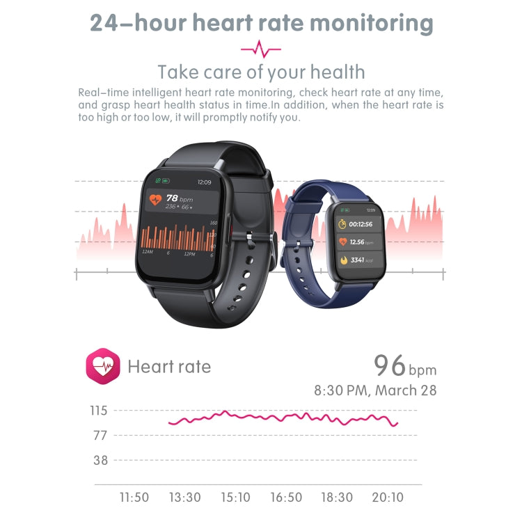 QS16 Watch – 1.83" Screen, Blood Pressure Monitoring, Heart Rate Monitoring