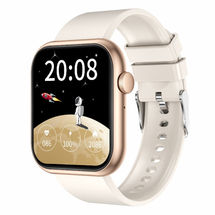 QX7 Watch – 2.0" Screen, Blood Pressure Monitoring, Heart Rate Monitoring Beige