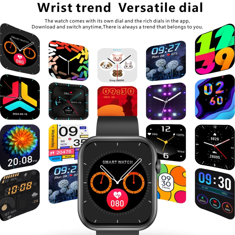 QX7 Watch – 2.0" Screen, Blood Pressure Monitoring, Heart Rate Monitoring