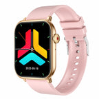 QX9 Watch – 1.96" Screen, Blood Pressure Monitoring, Heart Rate Monitoring Pink