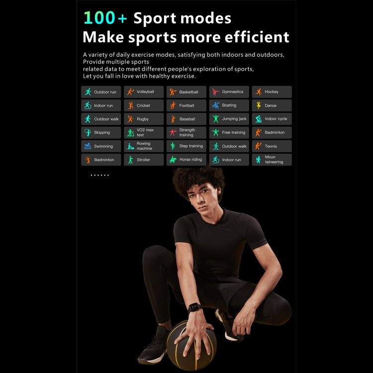 QX9 Watch – 1.96" Screen, Blood Pressure Monitoring, Heart Rate Monitoring
