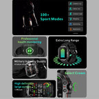 QX11 Watch – 1.96" Screen, Blood Pressure Monitoring, Heart Rate Monitoring
