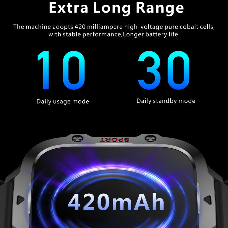 QX11 Watch – 1.96" Screen, Blood Pressure Monitoring, Heart Rate Monitoring