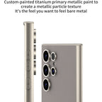 GKK Metal Paint Skin Feel Leather Full Coverage Phone Case, For Samsung Galaxy S24 Ultra 5G