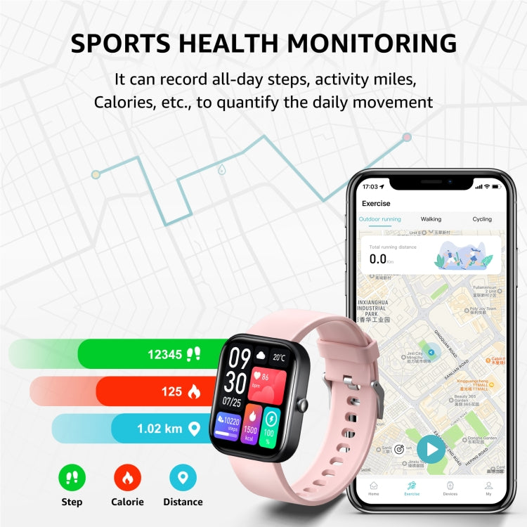 GS5 Smart Watch – 2.0" Screen, Blood Pressure Monitoring, Heart Rate Monitoring