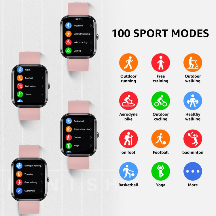 GS5 Smart Watch – 2.0" Screen, Blood Pressure Monitoring, Heart Rate Monitoring