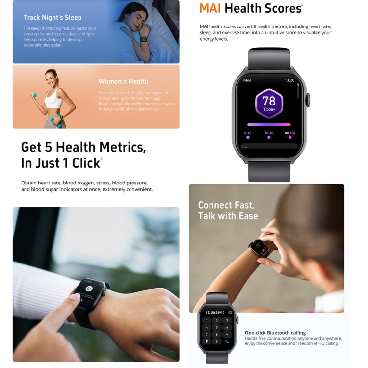 GS7 Smart Watch – 2.0" Screen, Blood Pressure Monitoring, Heart Rate Monitoring