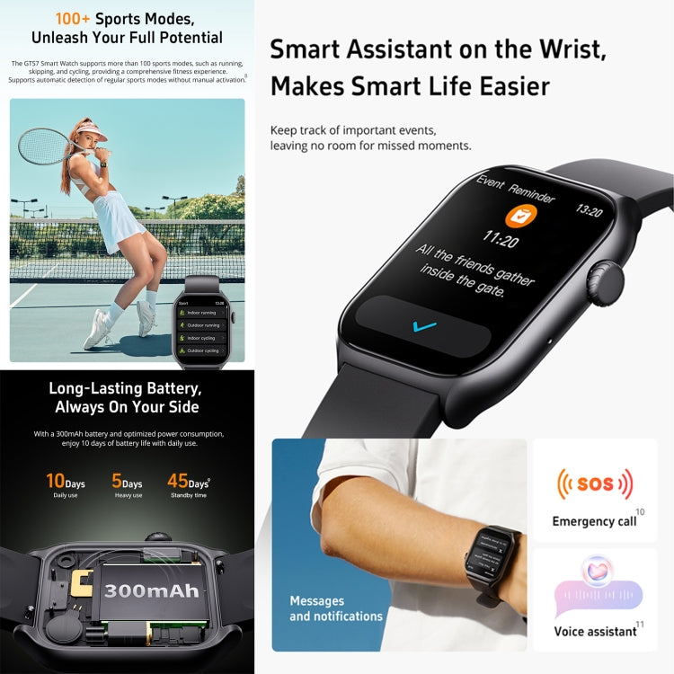 GS7 Smart Watch – 2.0" Screen, Blood Pressure Monitoring, Heart Rate Monitoring