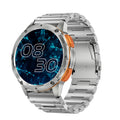 AK59 1.43 inch AMLOED Round Screen Steel Strap Smart Watch Silver
