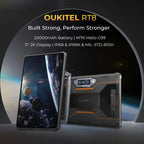 OUKITEL RT8 4G Network IP68/IP69K Rugged Tablet, 11 inch Android 13 MediaTek Helio G99 Quad Core Support Dual SIM, EU Plug, RT8 6GB+256GB – Bluetooth