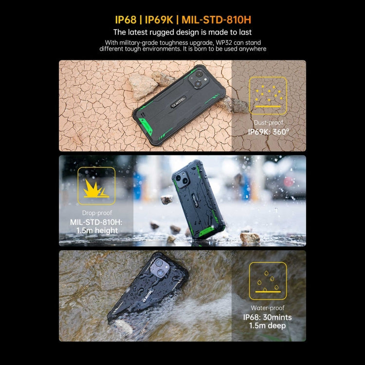 Oukitel WP32, IP68/IP69K, 5.93 inch Android 13 Unisoc Tiger T606 Octa-core, NFC, OTG, Network: 4G, 4GB+128GB – Magnetic, Bluetooth