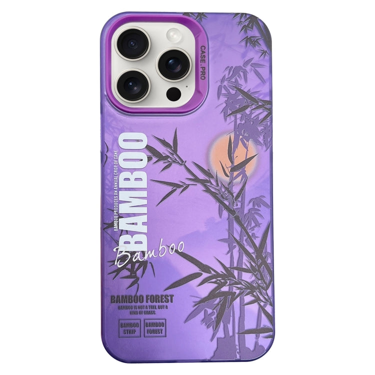 Creative Oil Painting Colorful Sunset Scenery TPU + PC Shockproof Phone Case, For iPhone 13 Pro Max, For iPhone 13 Pro, For iPhone 13, For iPhone 12, For iPhone 12 Pro Max, For iPhone 12 Pro For iPhone 13 Pro Max Purple Bamboo