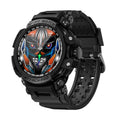 ATTACK Watch – 1.32" Screen, Blood Pressure Monitoring, Heart Rate Monitoring Black
