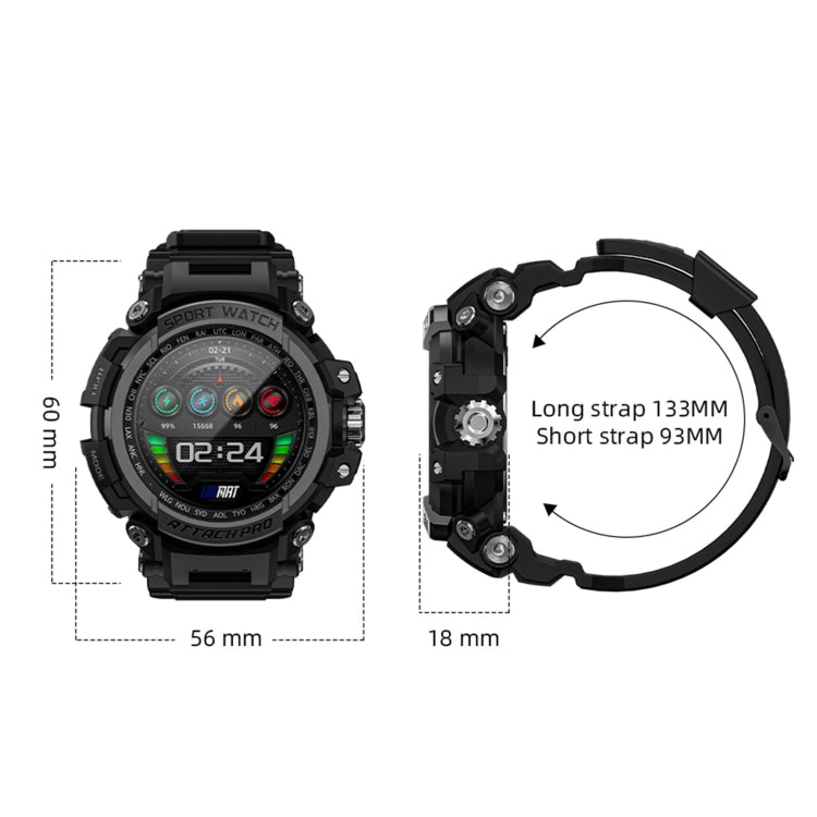 ATTACK Watch – 1.32" Screen, Blood Pressure Monitoring, Heart Rate Monitoring