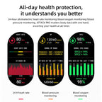 ATTACK Watch – 1.32" Screen, Blood Pressure Monitoring, Heart Rate Monitoring