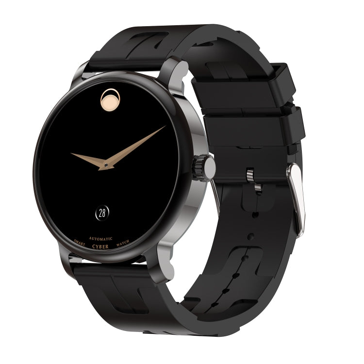 LEMFO LF35 1.43 inch AMOLED Round Screen Silicone Strap Smart Watch Supports Blood Oxygen Detection Black