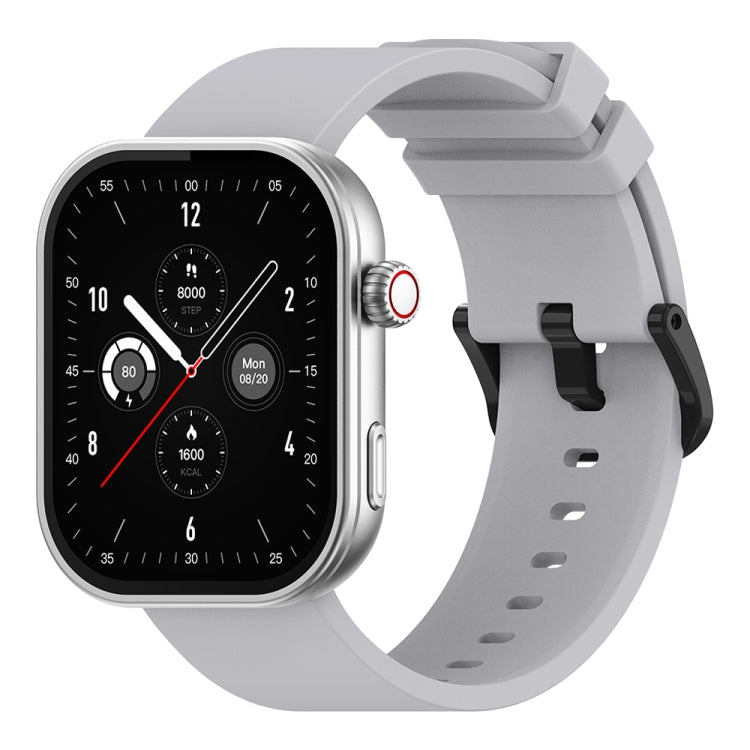 Smart Watch – 2.03" Screen, Blood Pressure Monitoring, Heart Rate Monitoring Silver