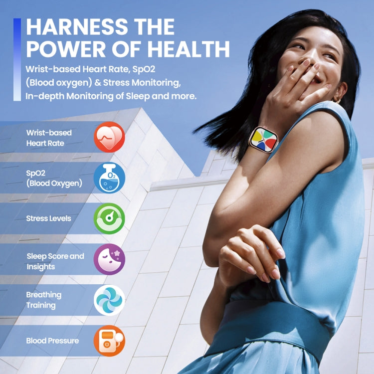Smart Watch – 2.03" Screen, Blood Pressure Monitoring, Heart Rate Monitoring