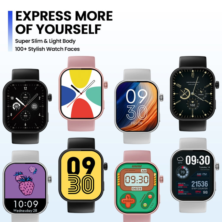 Smart Watch – 2.03" Screen, Blood Pressure Monitoring, Heart Rate Monitoring