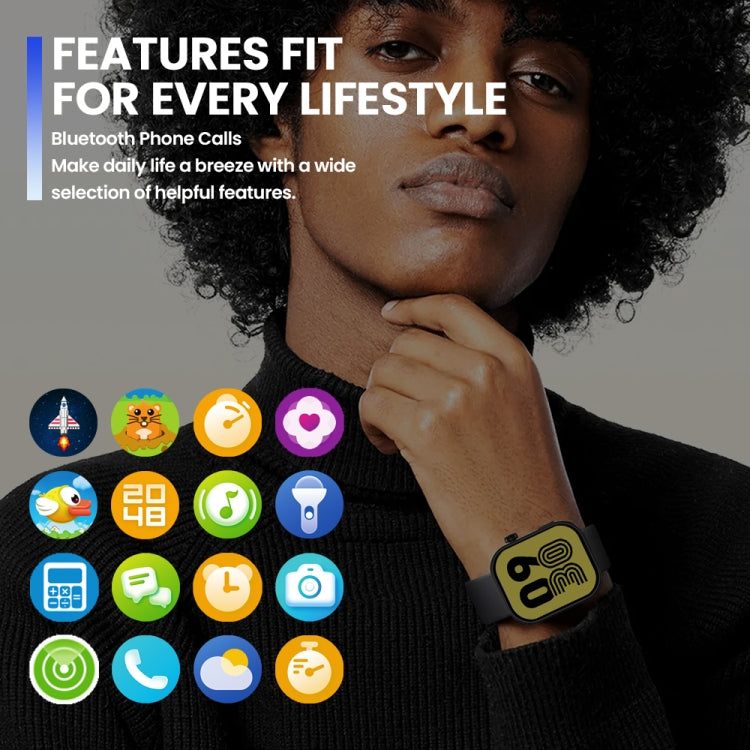 Smart Watch – 2.03" Screen, Blood Pressure Monitoring, Heart Rate Monitoring
