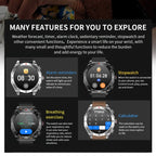 LEMFO T95 1.52 inch IPS Screen 2 in 1 Bluetooth Earphone Smart Watch Support Health Monitoring