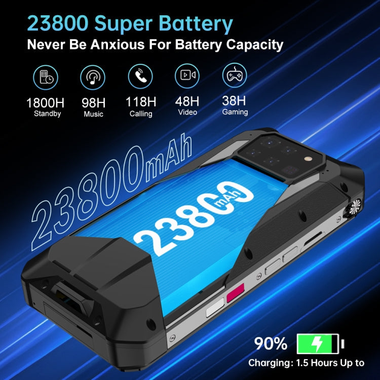 Unihertz Tank 3 Pro 5G / 8849, Projector, 200MP Camera, Night Vision, 23800mAh Battery, 6.79 inch Android 13 Dimensity 8200 Octa Core, Network: 5G, 16GB+512GB – Bluetooth, Aluminum Alloy, TPU